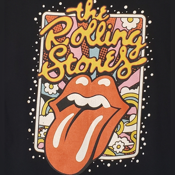 The Rolling Stones Graphic Black Tee Shirt Womens Size Medium - Picture 3 of 6
